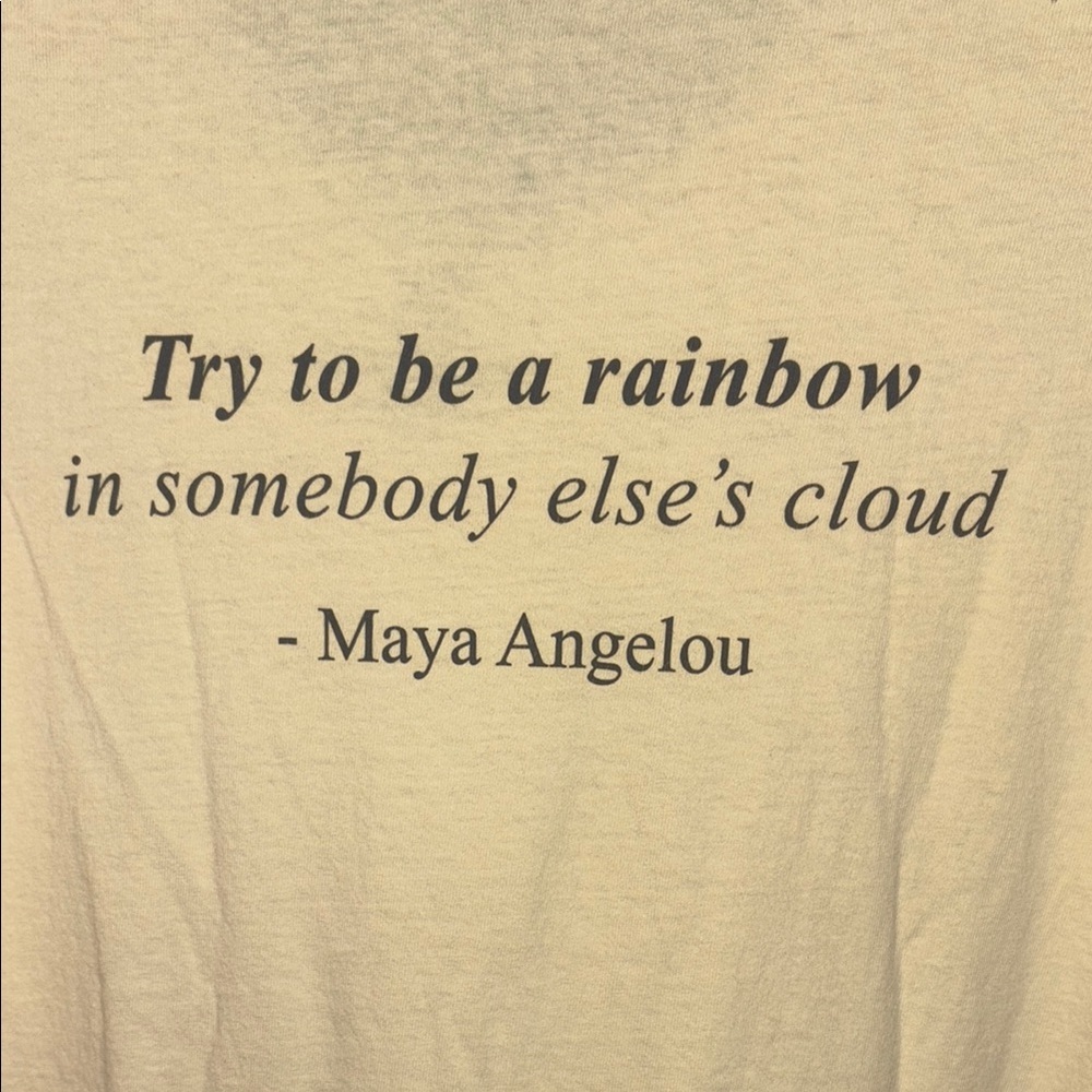 Maya Angelou Signature Cream T-Shirt - Picture 3 of 7